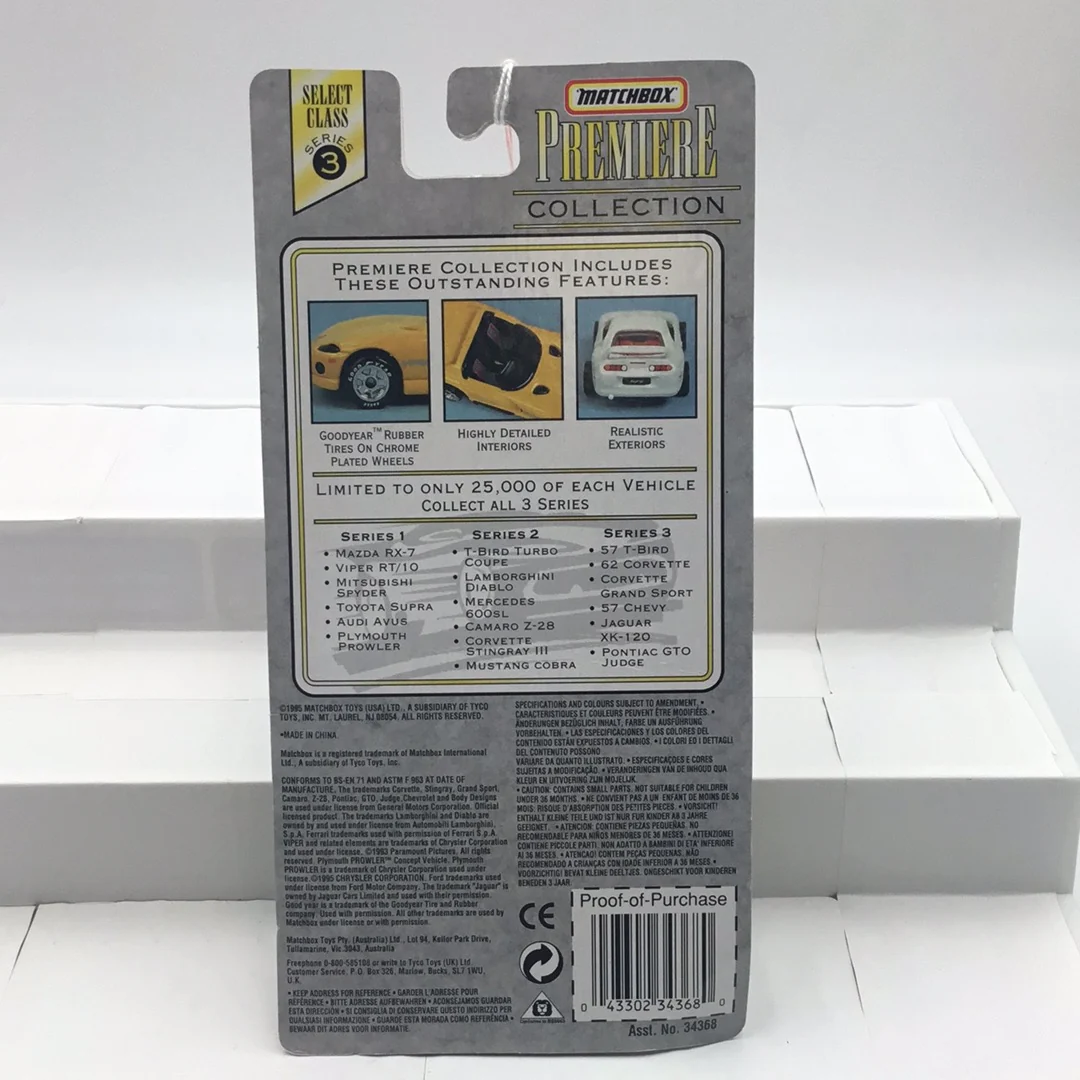 Matchbox Premiere series 3 ‘62 corvette yellow 5A5 - Image 4