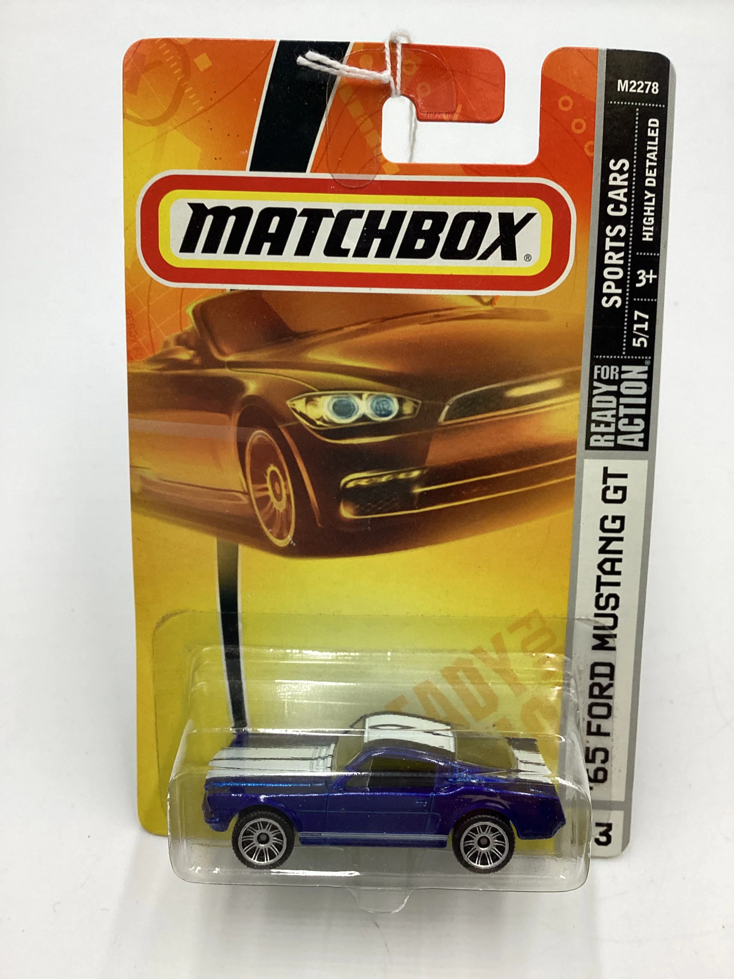 Matchbox Sports Cars #13 65 Ford Mustang Blue 208A - Image 2