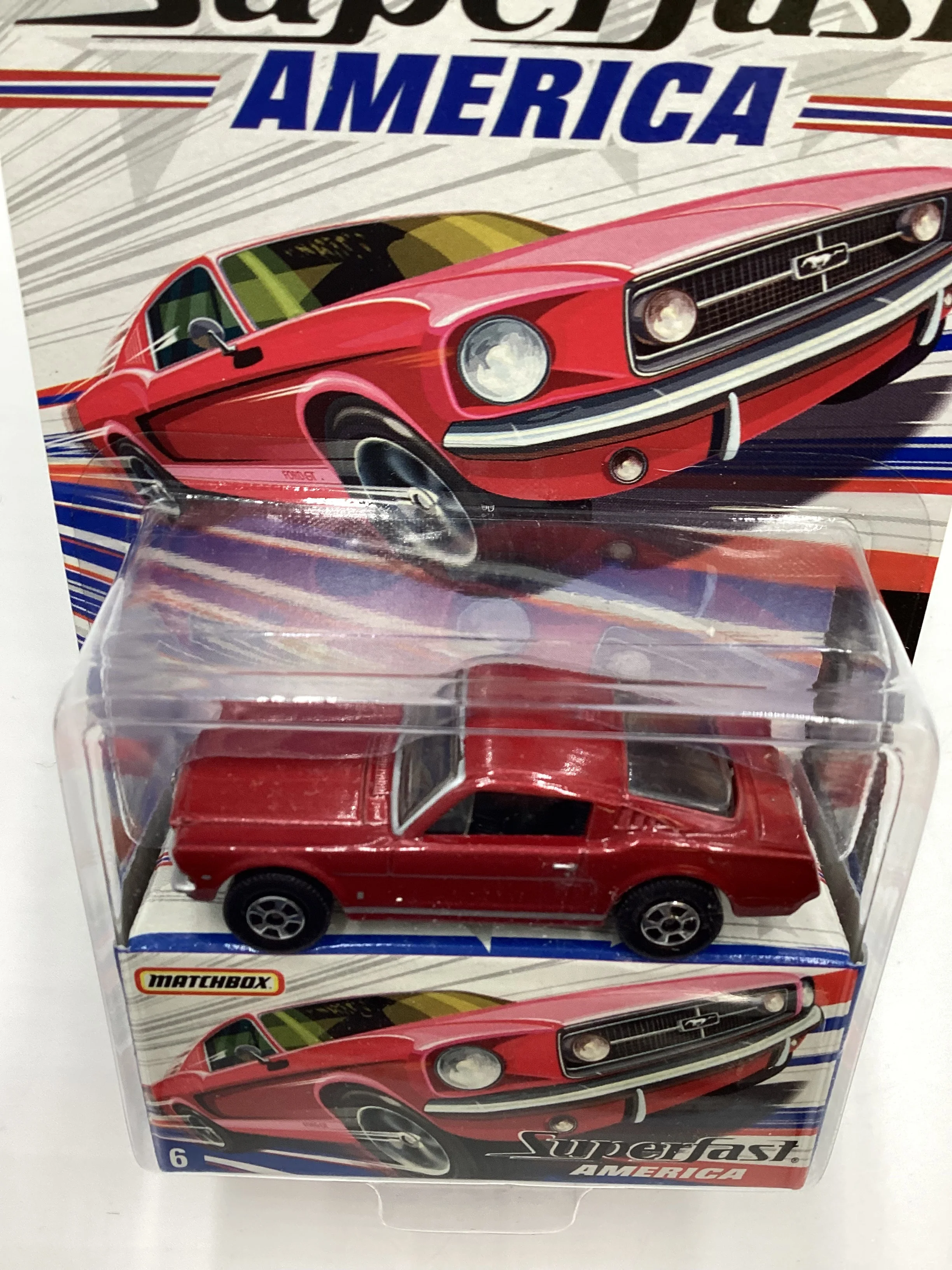 Matchbox Superfast America #6 1965 Ford Mustang GT Red 173C - Image 5
