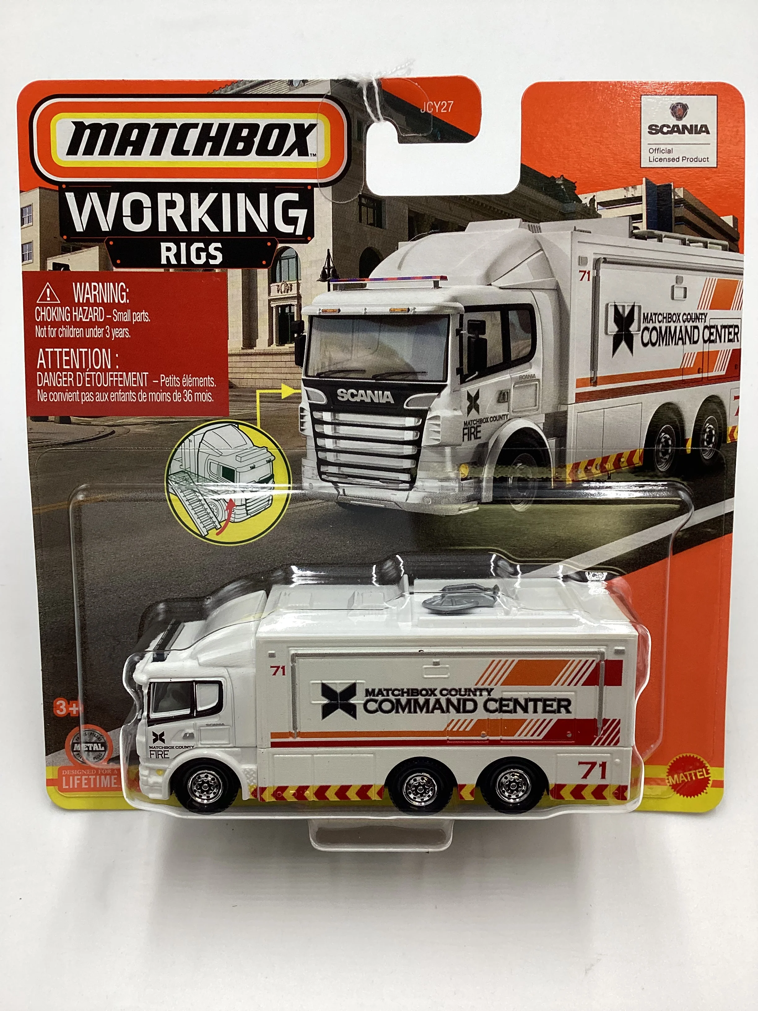 Matchbox Working Rigs #13 Scania Tactical Command Center White 168i - Image 2