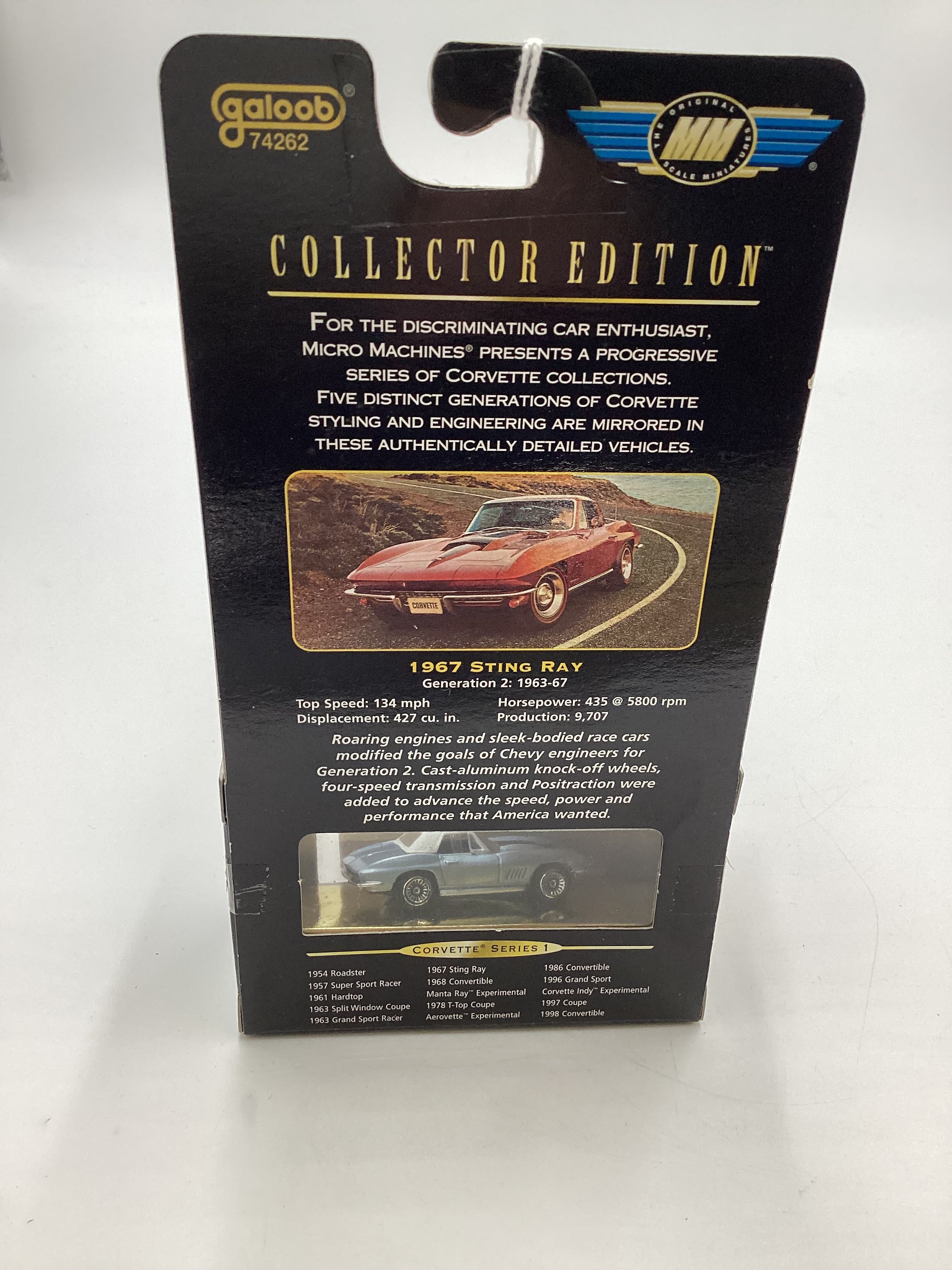 Micro Machines Collectors Edition Corvette Series 1 1967 Sting Ray Light Blue 1/6700 SR CE 6R - Image 7