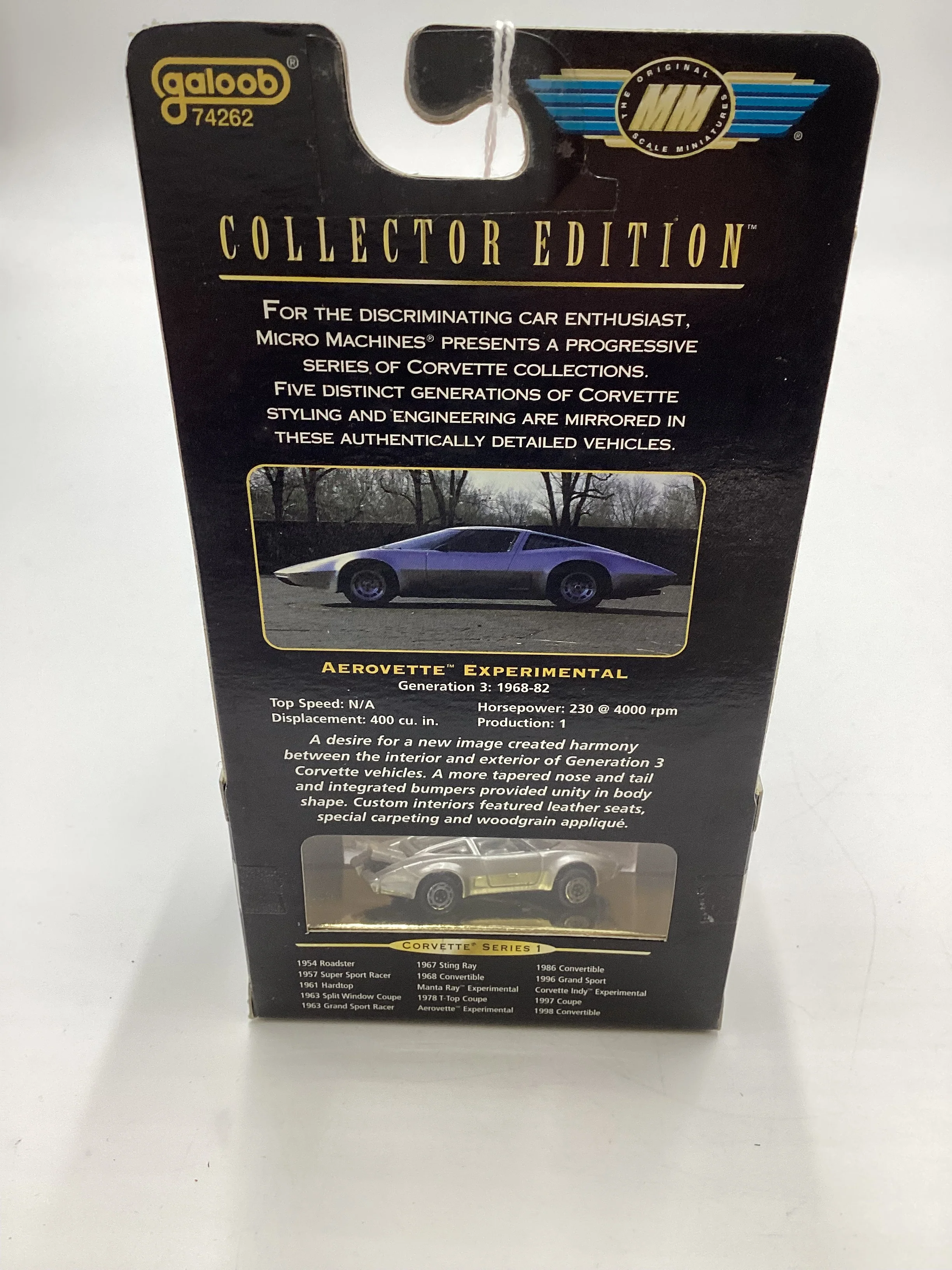Micro Machines Collectors Edition Corvette Series 1 1967 Aerovette Experimental Silver 1/20000 SR CE 10 - Image 7