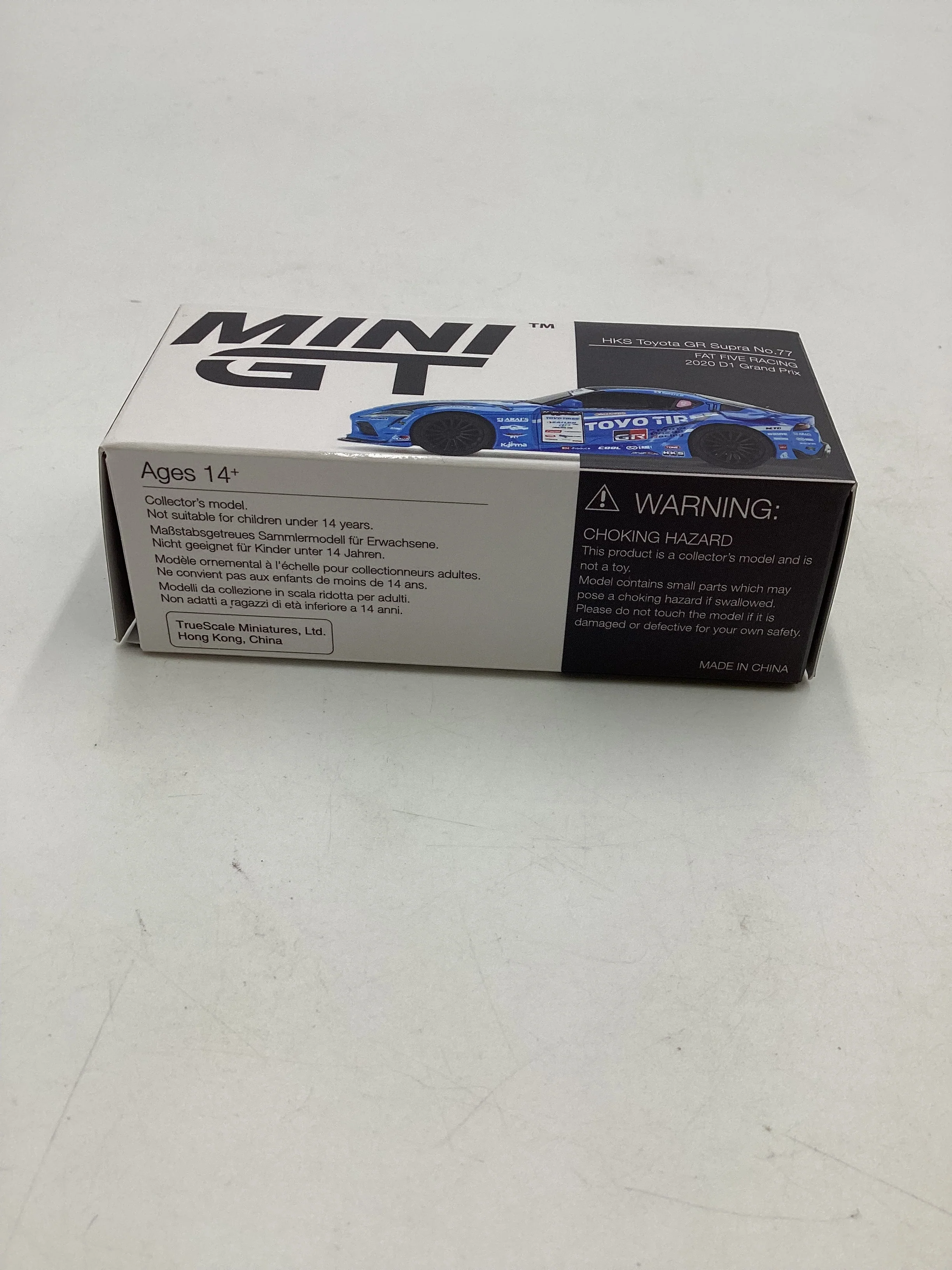 Mini GT #307 Opened HKS Toyota GR Supra No. 77 Blue - Image 9
