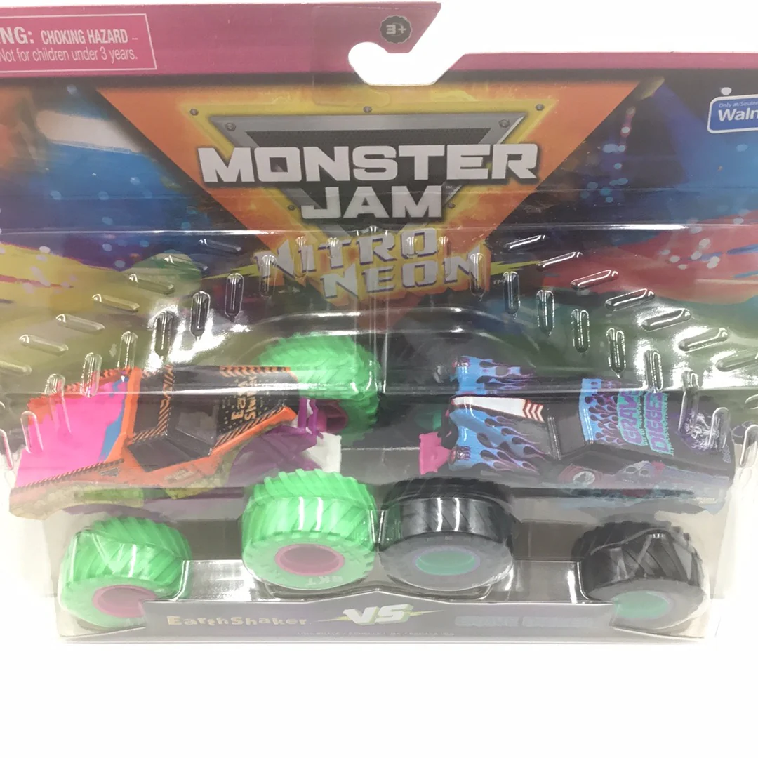 monster jam series 1 nitro neon 2 pack Earthshaker Vs. Grave Digger walmart exclusive 126I - Image 4
