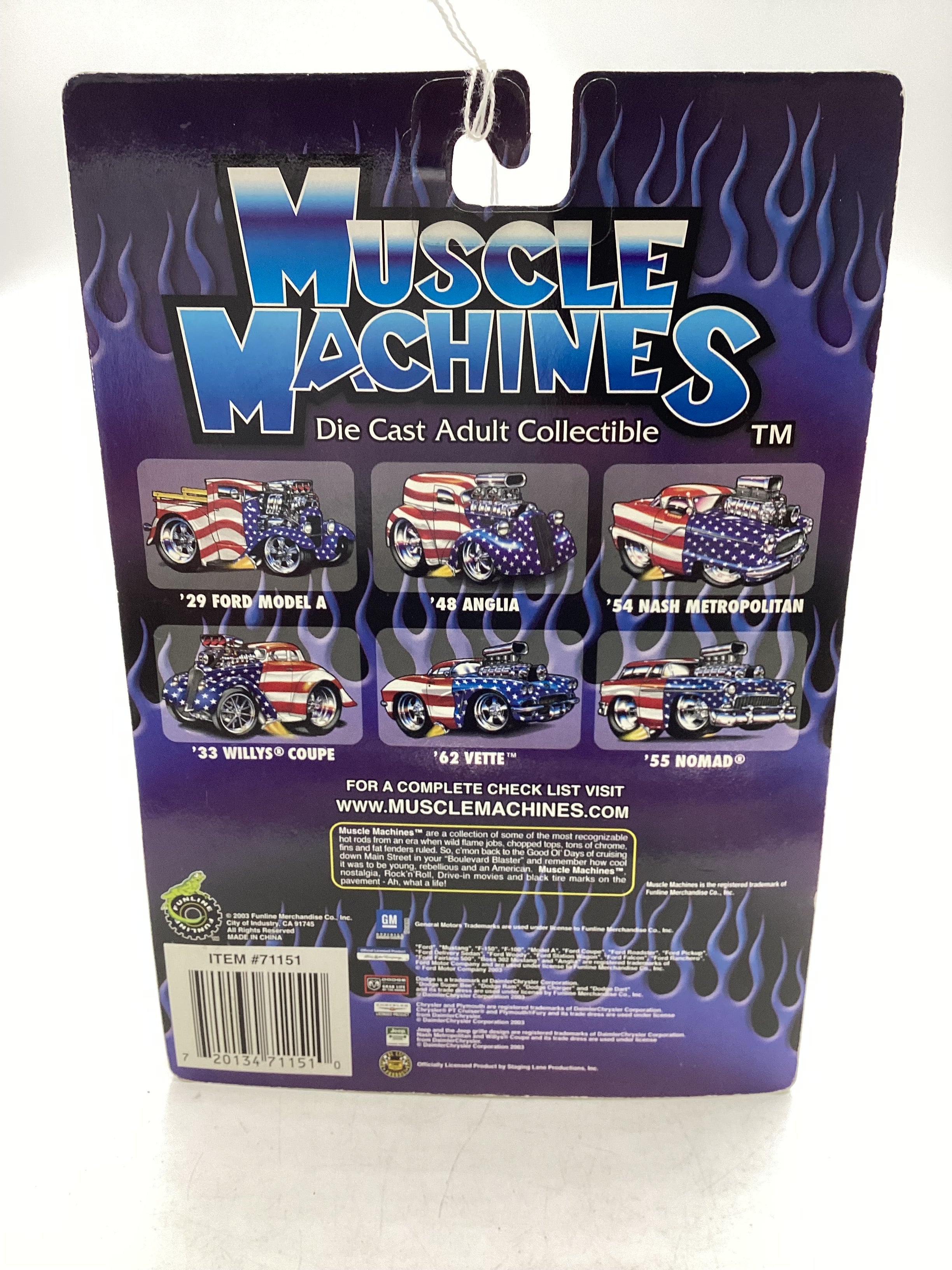 Muscle Machines 03-38 66 Mustang American Flag 222B - Image 7