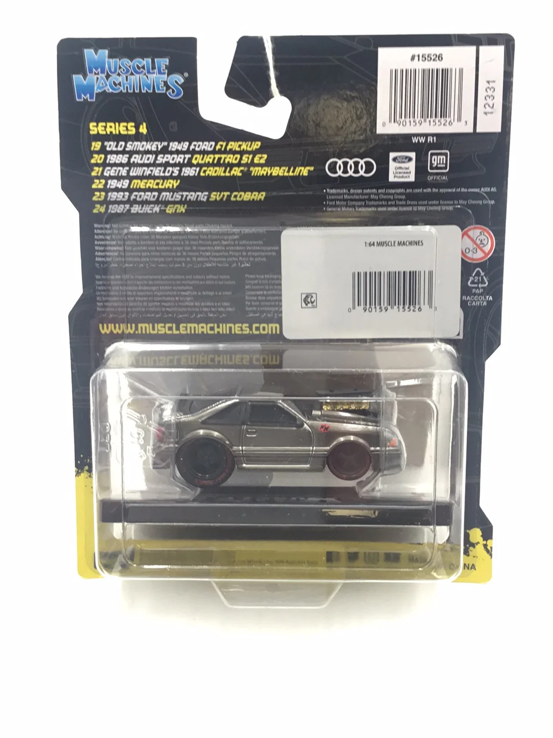Muscle machines model #23 1993 Ford Mustang SVT Cobra Chase - Image 6