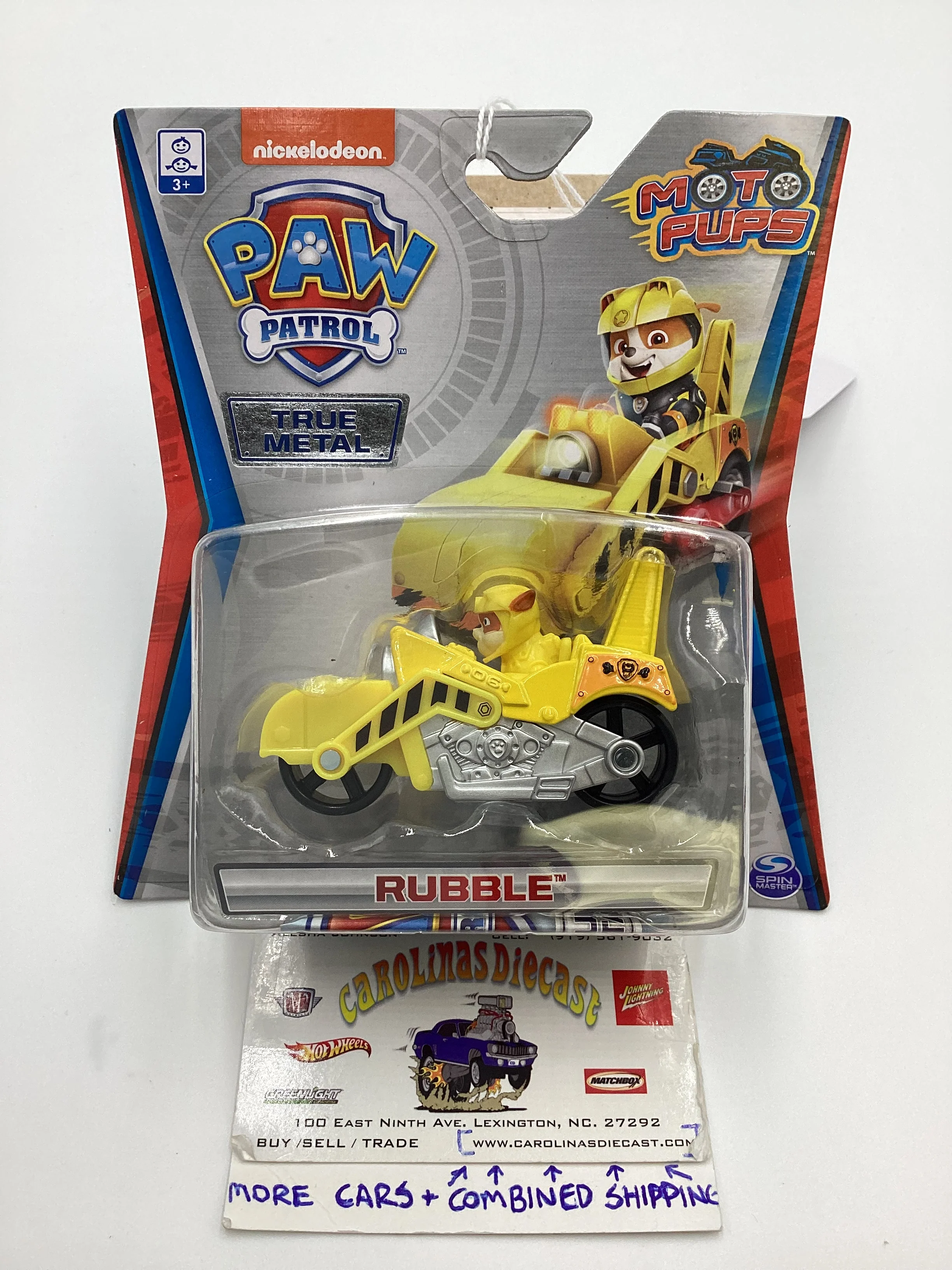 Nickelodeon Paw Patrol Moto Pups Rubble True Metal Rare 114A