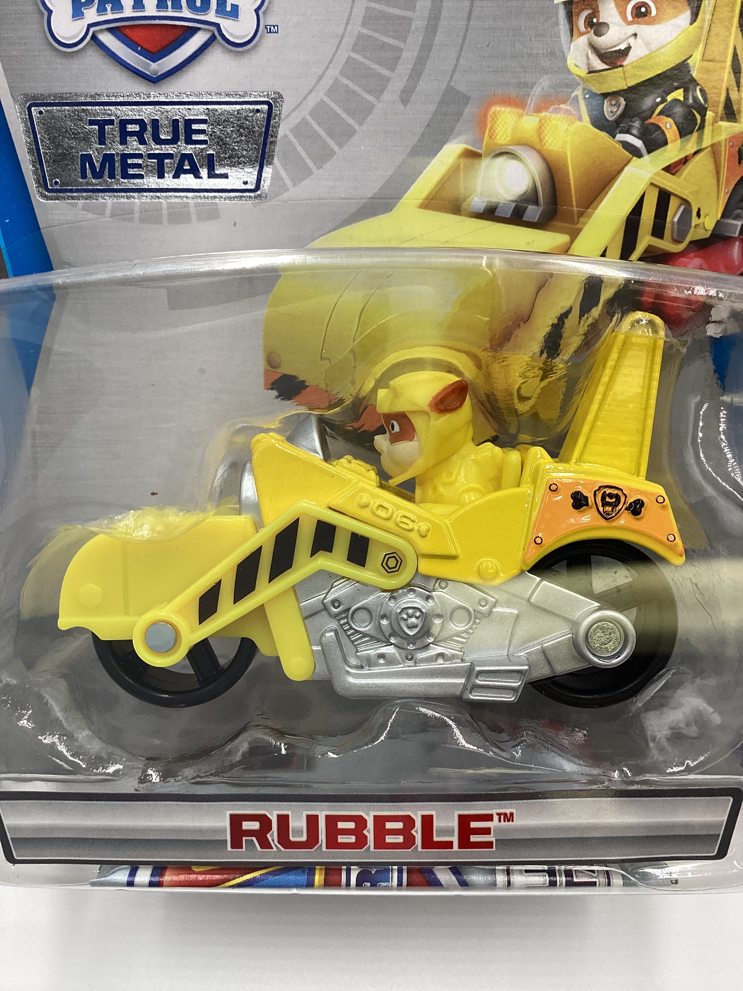 Nickelodeon Paw Patrol Moto Pups Rubble True Metal Rare 114A - Image 3