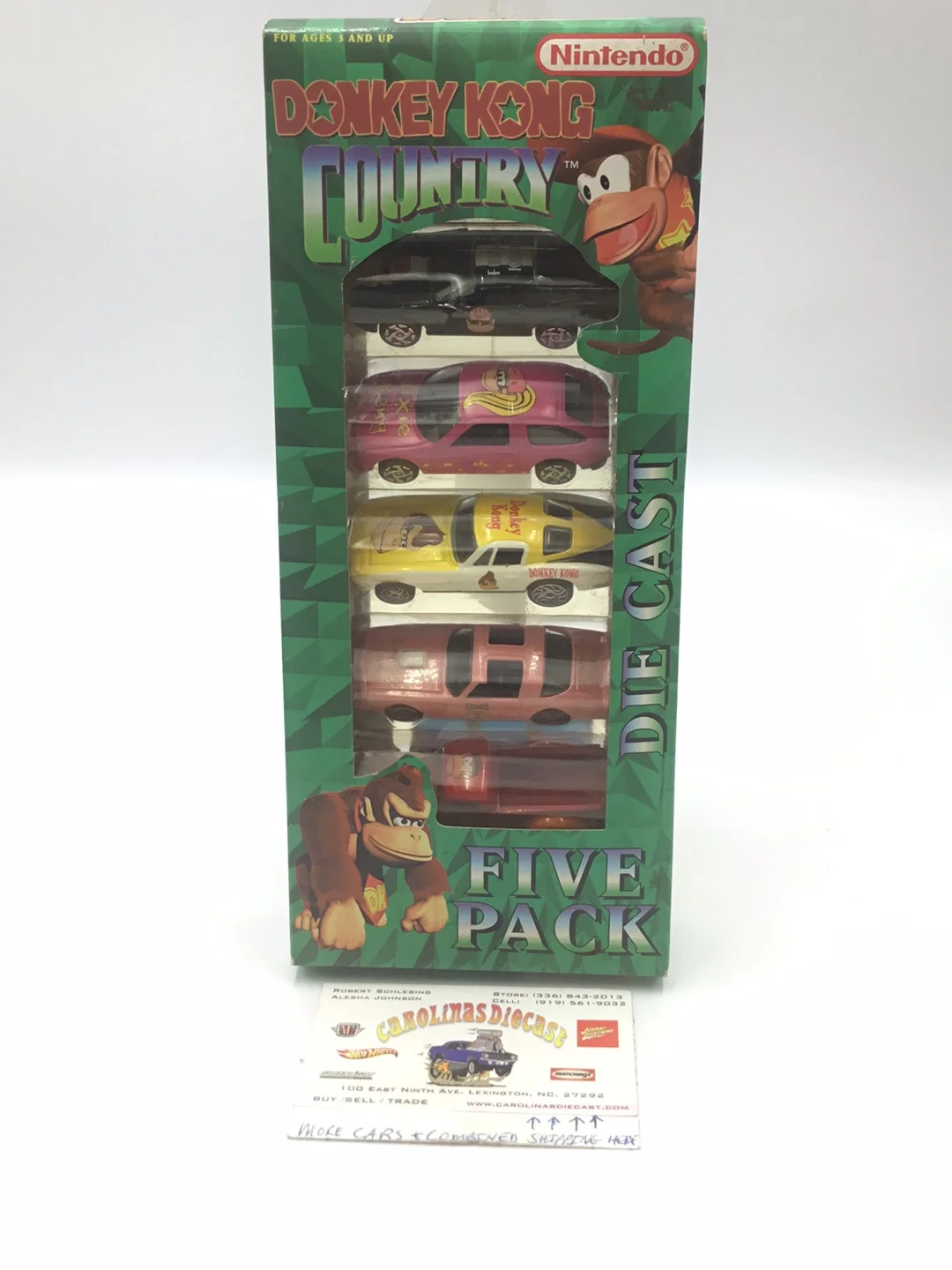 Racing Champions 5 Pack Donkey Kong Country Nintendo htf