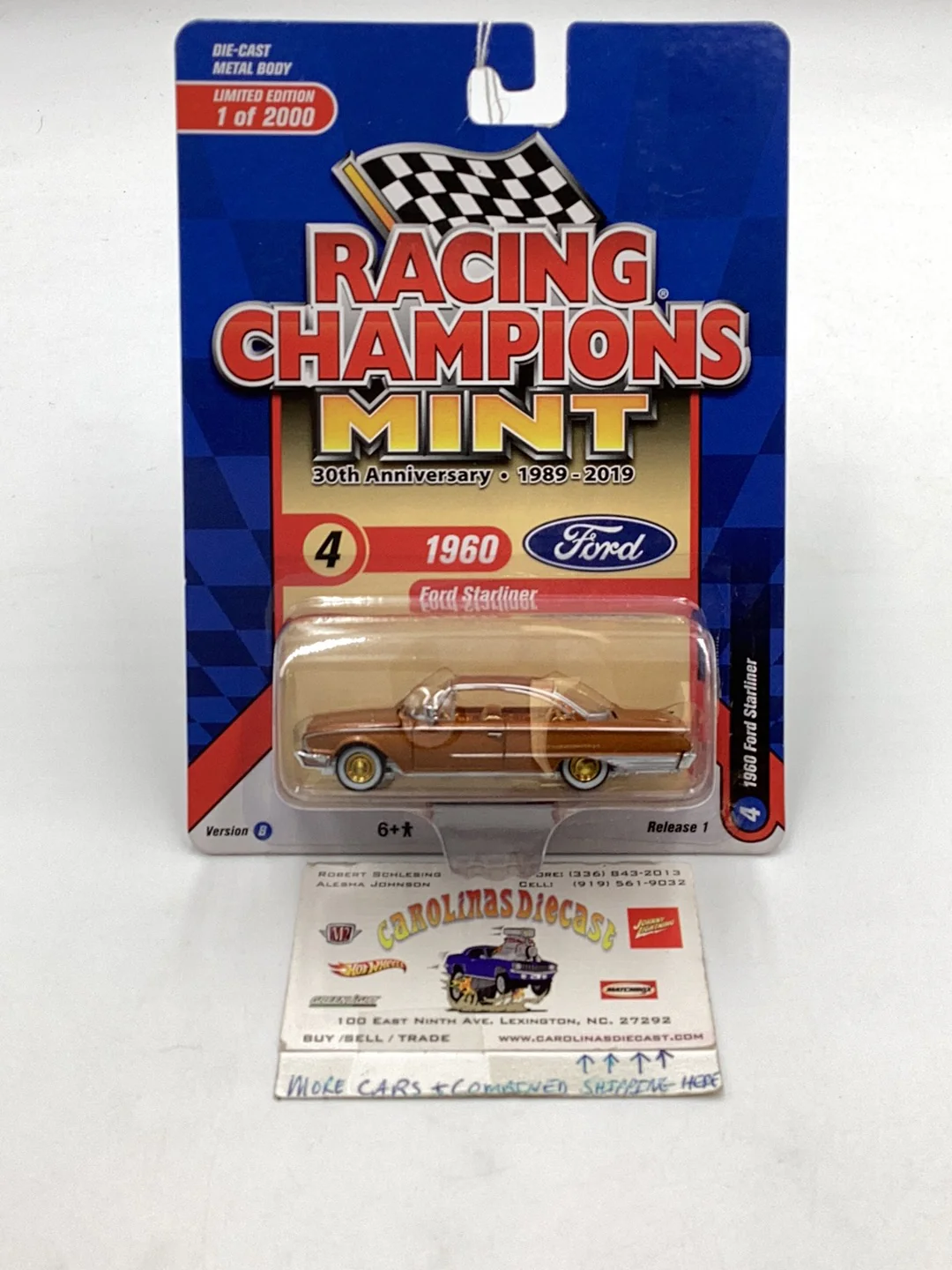 Racing Champions Gold Strike RC Mint 1960 Ford Starliner