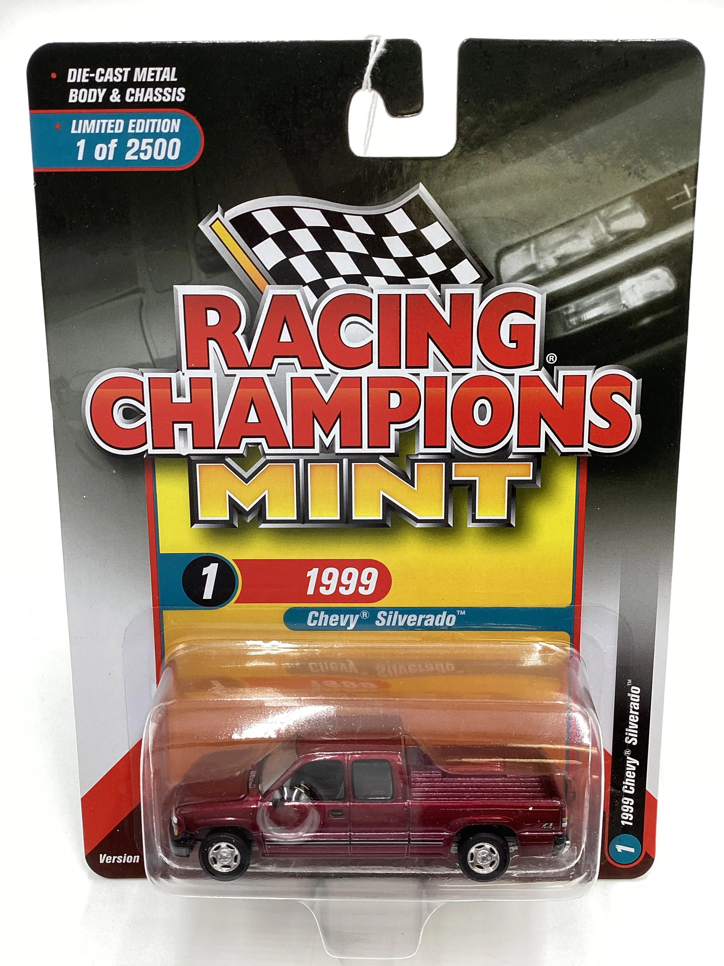 Racing Champions Mint #1 Release 1 Version B 1999 Chevy Silverado Red - Image 2