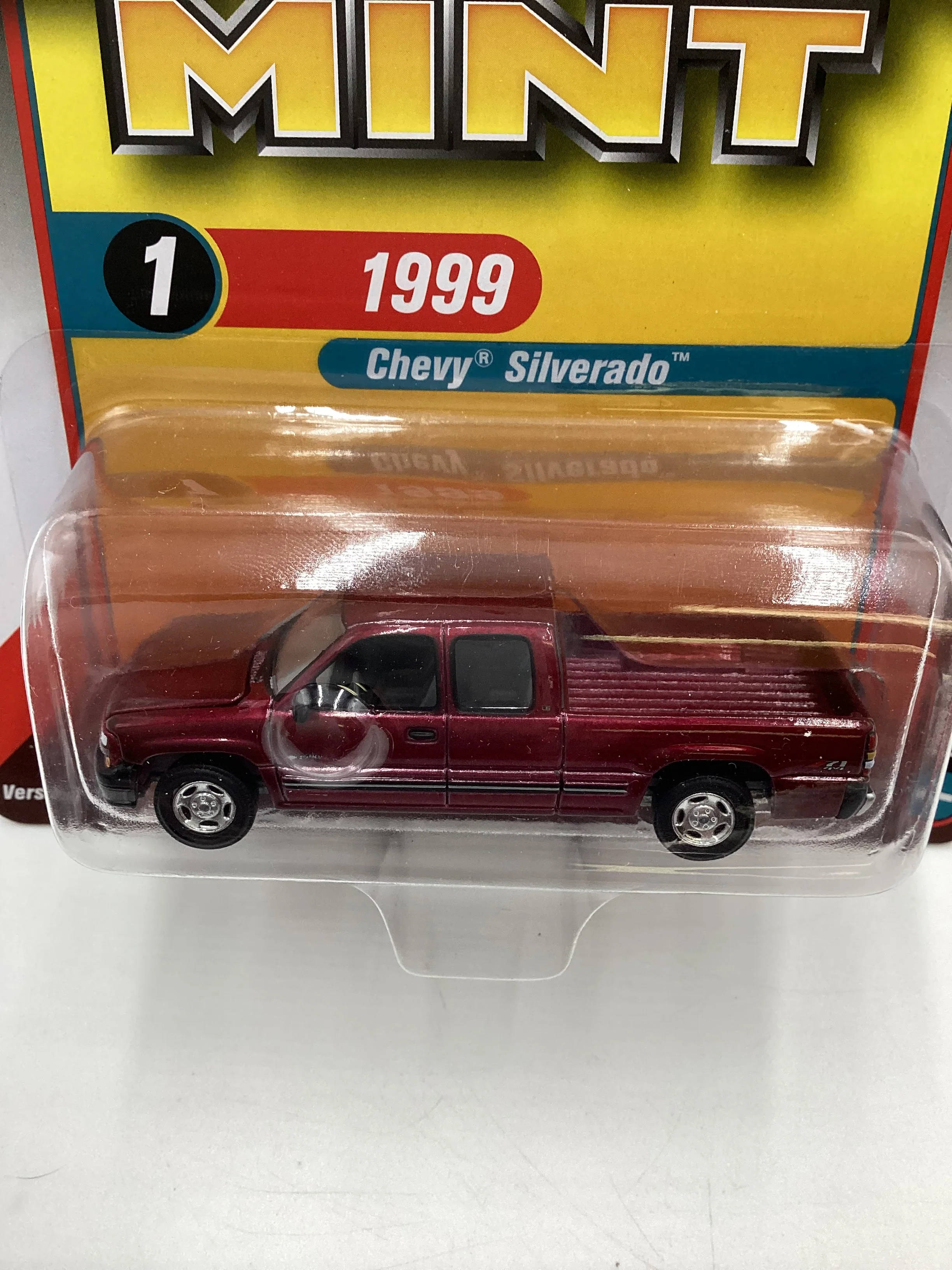Racing Champions Mint #1 Release 1 Version B 1999 Chevy Silverado Red - Image 3