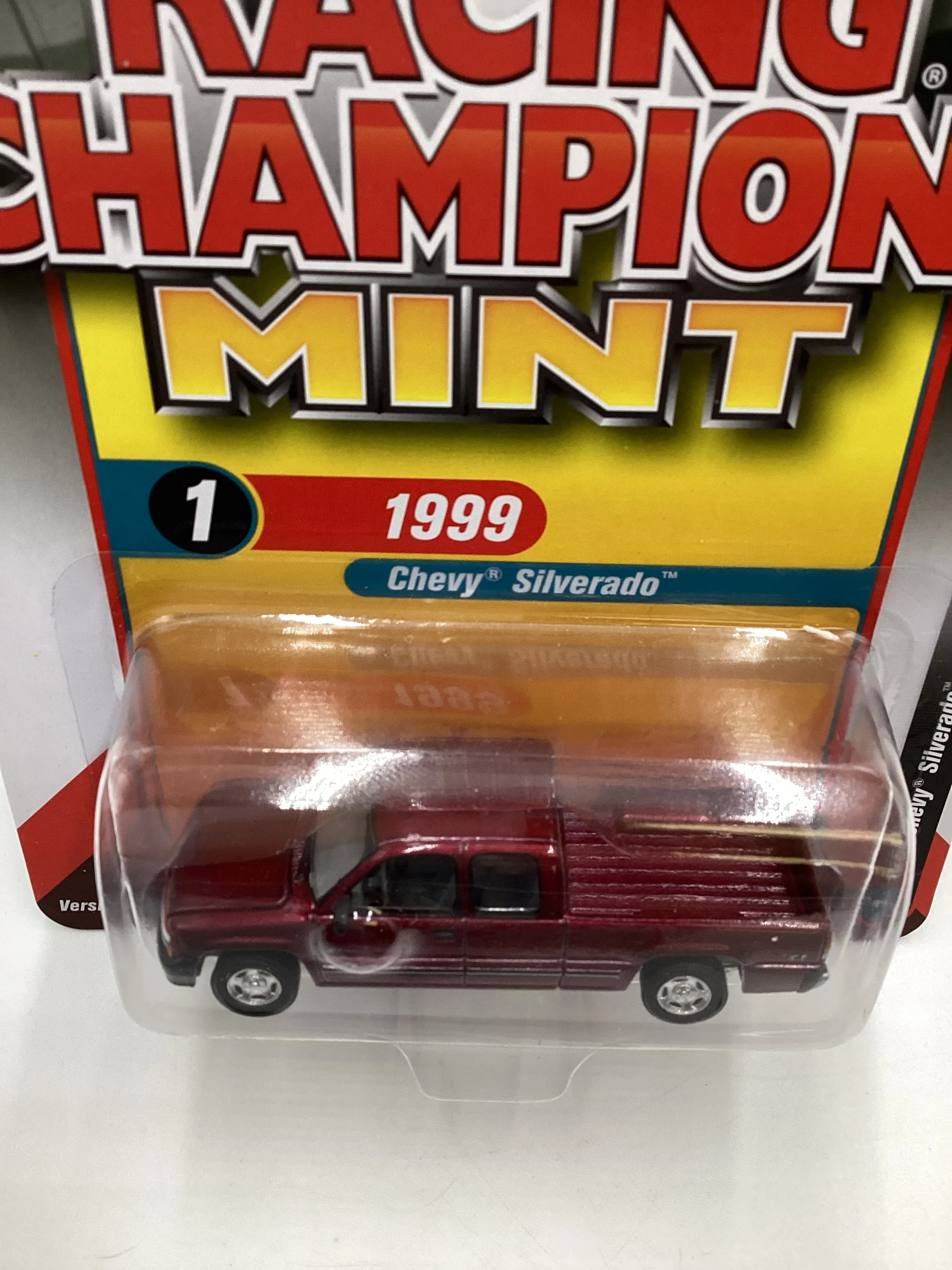 Racing Champions Mint #1 Release 1 Version B 1999 Chevy Silverado Red - Image 6