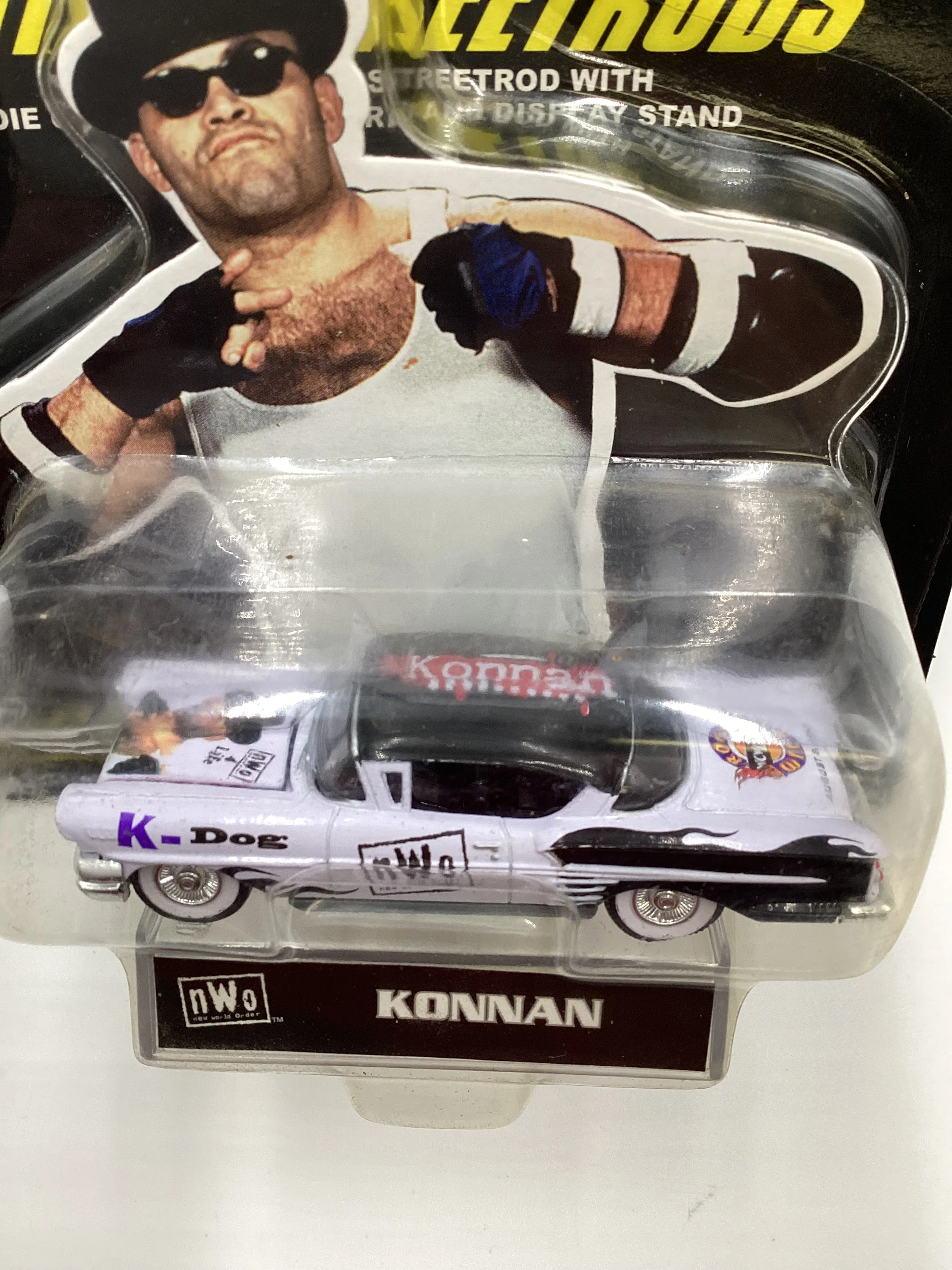 Racing Champions NWO Nitro Streetrods Konnan 58 Chevy Impala White/Black SR - Image 6