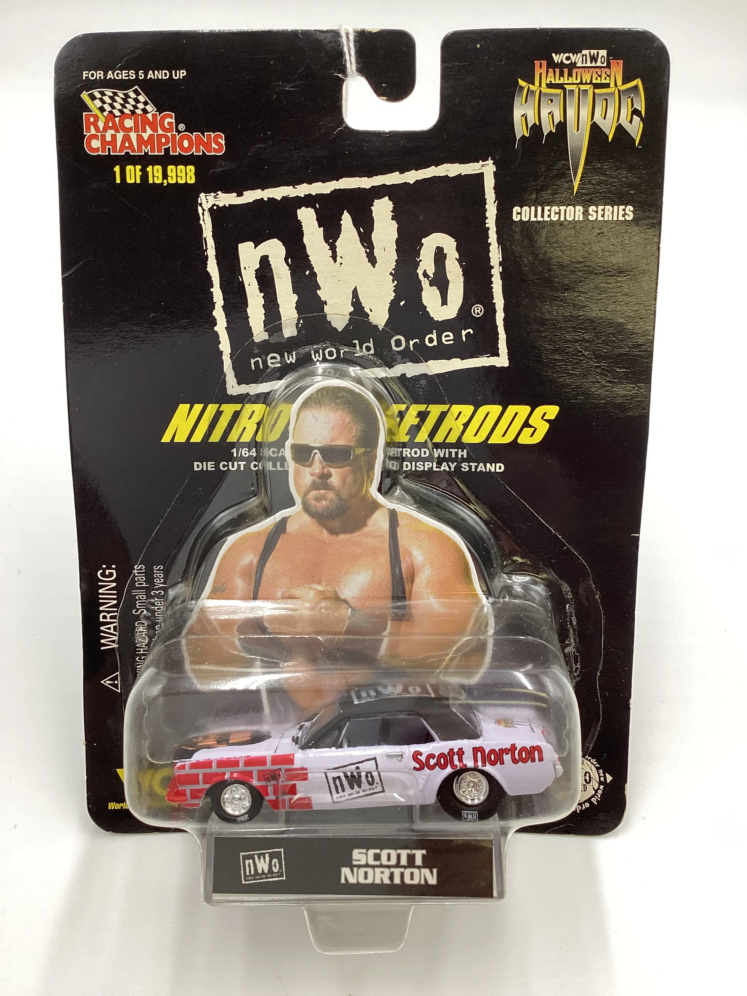 Racing Champions NWO Nitro Streetrods Scott Norton 64.5 Ford Mustang White/Red SR - Image 2