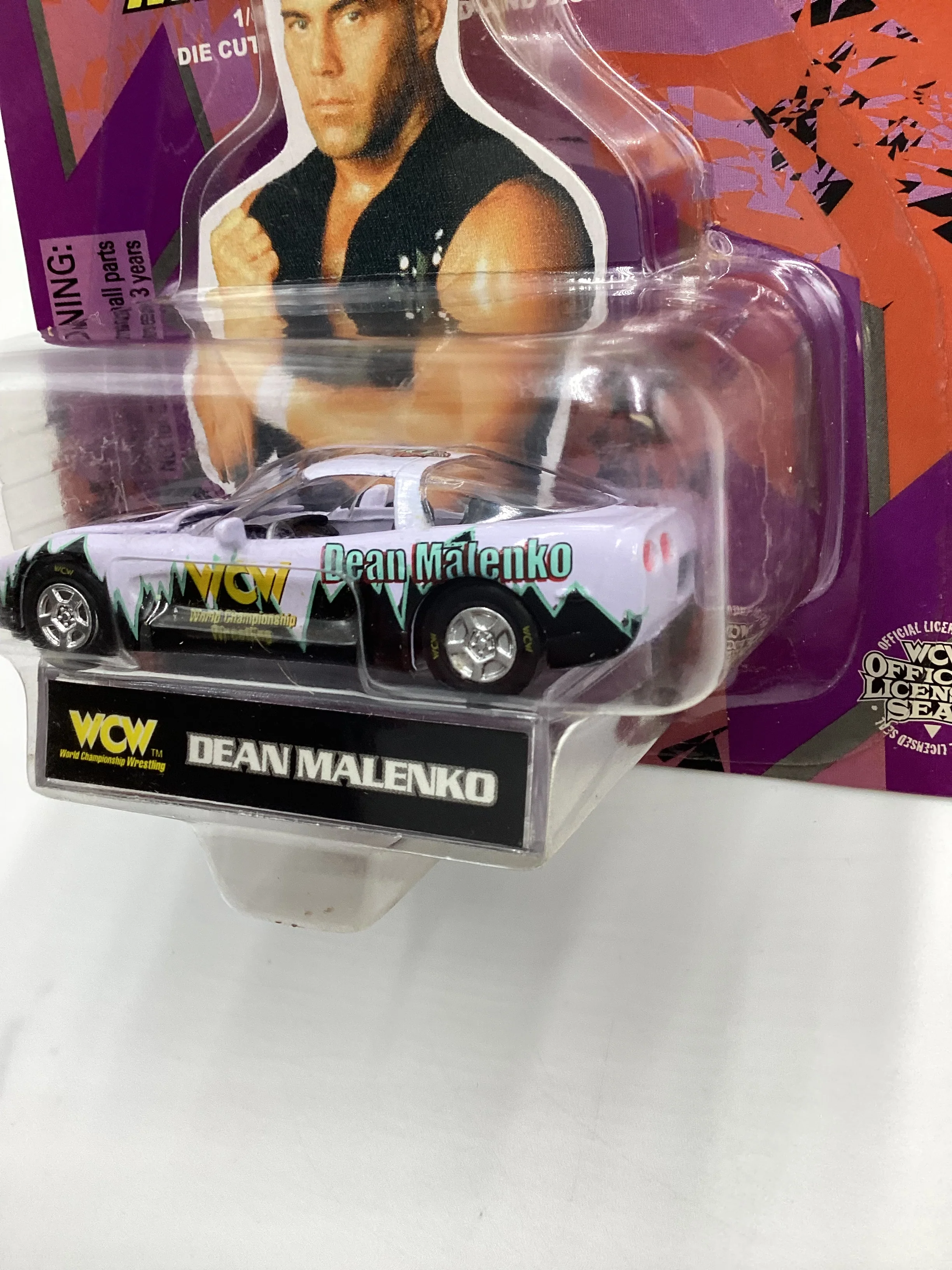 Racing Champions WCW Nitro Streetrods Dean Malenko 97 Chevy Corvette White SR - Image 4