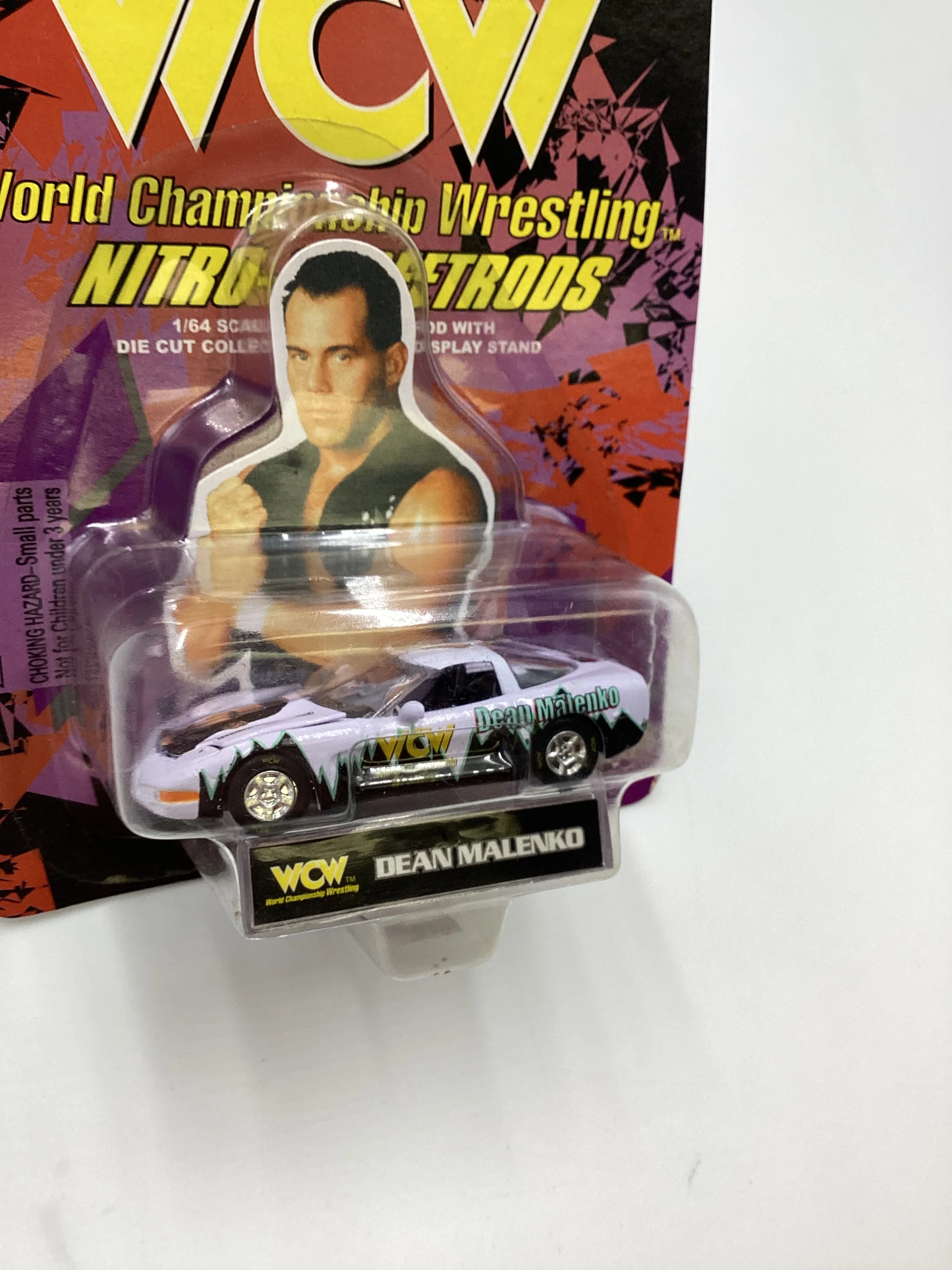 Racing Champions WCW Nitro Streetrods Dean Malenko 97 Chevy Corvette White SR - Image 5