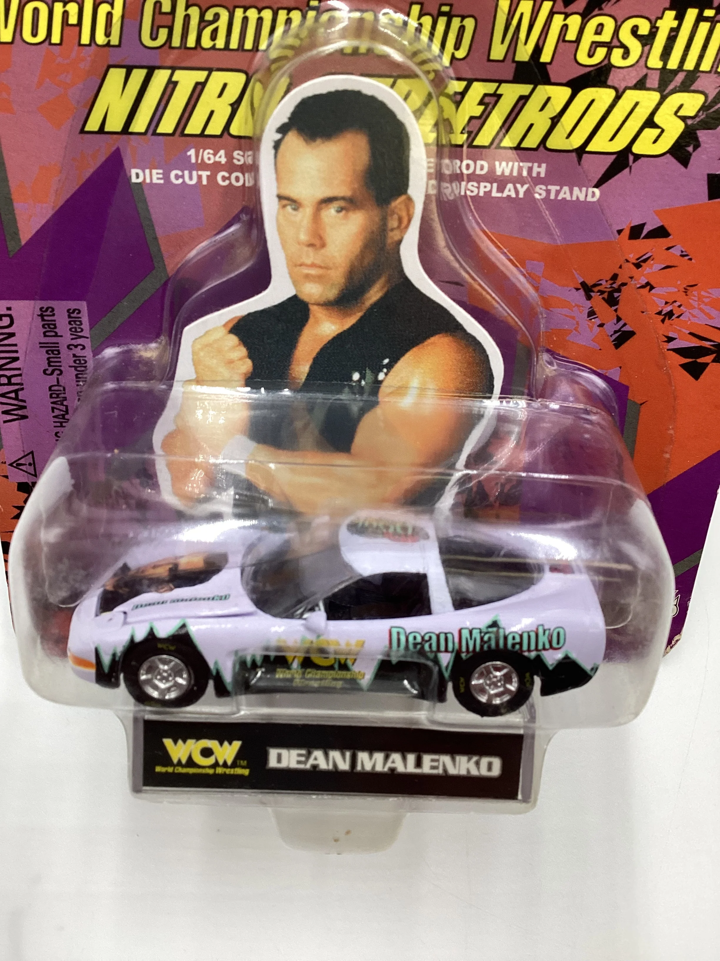 Racing Champions WCW Nitro Streetrods Dean Malenko 97 Chevy Corvette White SR - Image 6