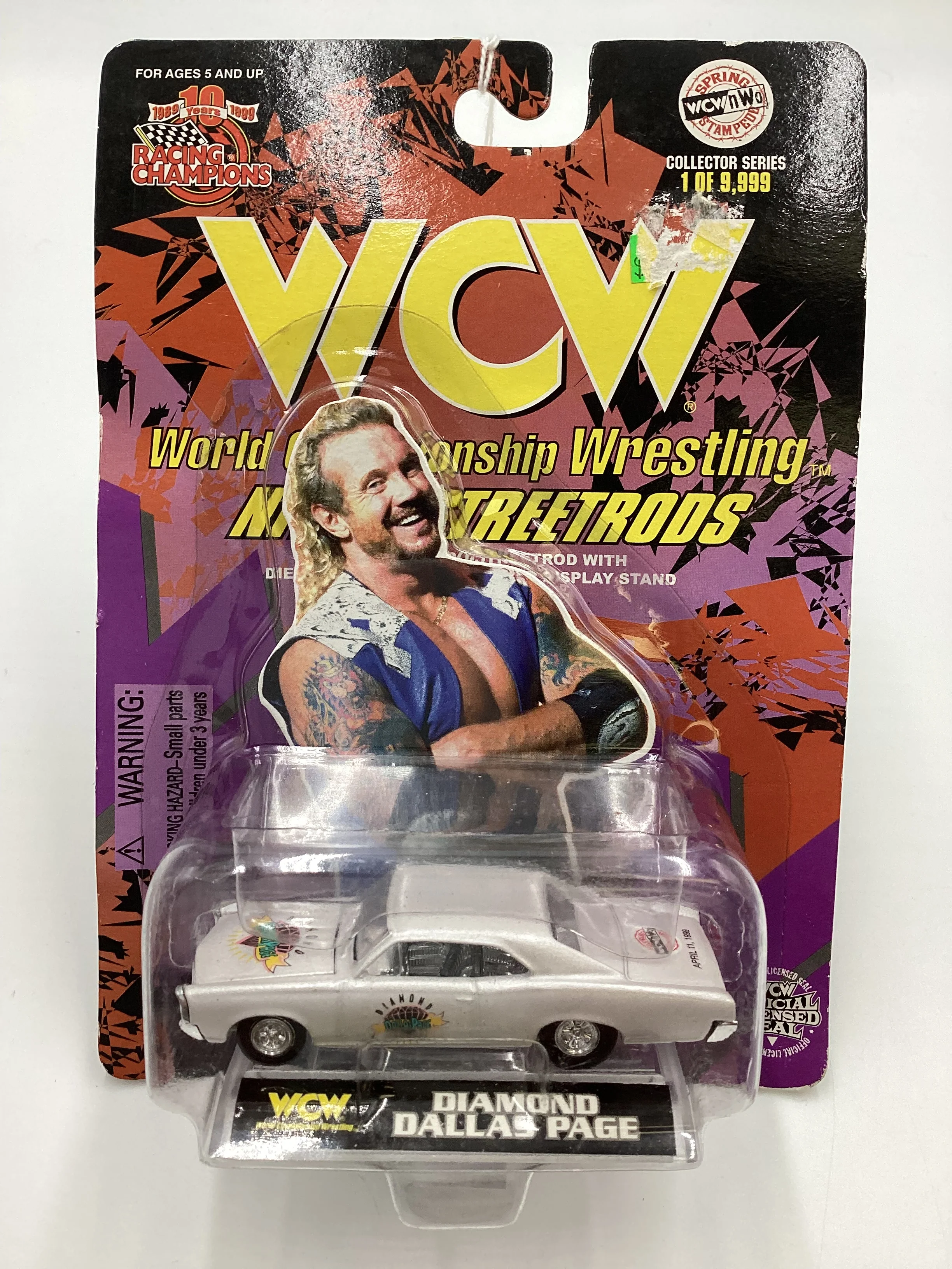 Racing Champions WCW Nitro Streetrods Diamond Dalls Page 65 Pontiac GTO White SR - Image 2