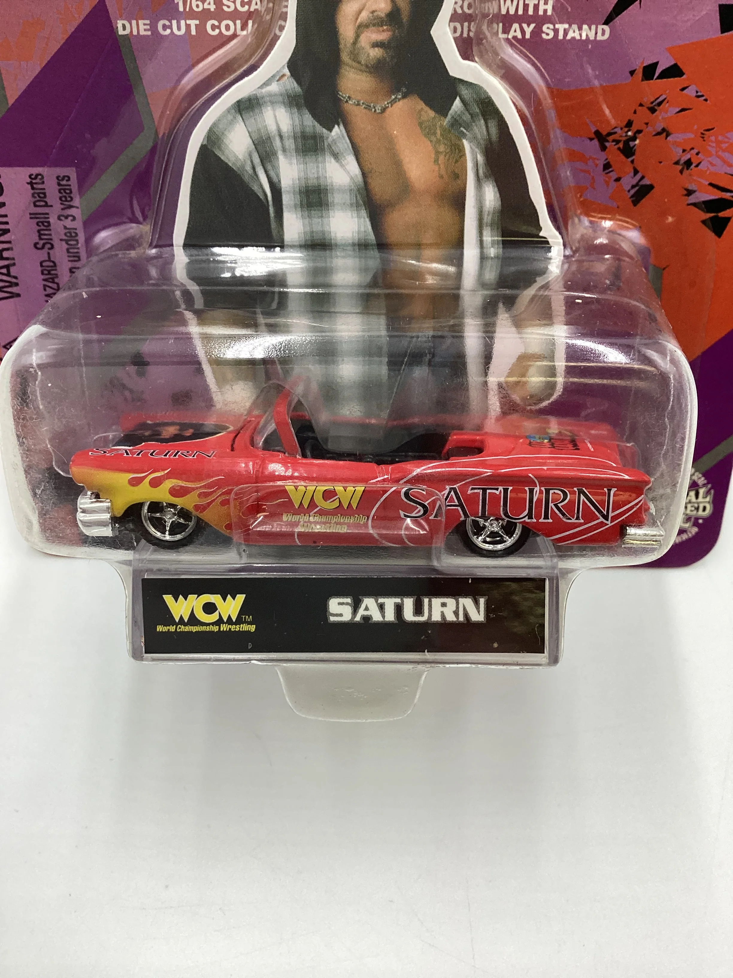 Racing Champions WCW Nitro Streetrods Saturn 58 Chevy Impala Custom Red SR - Image 3