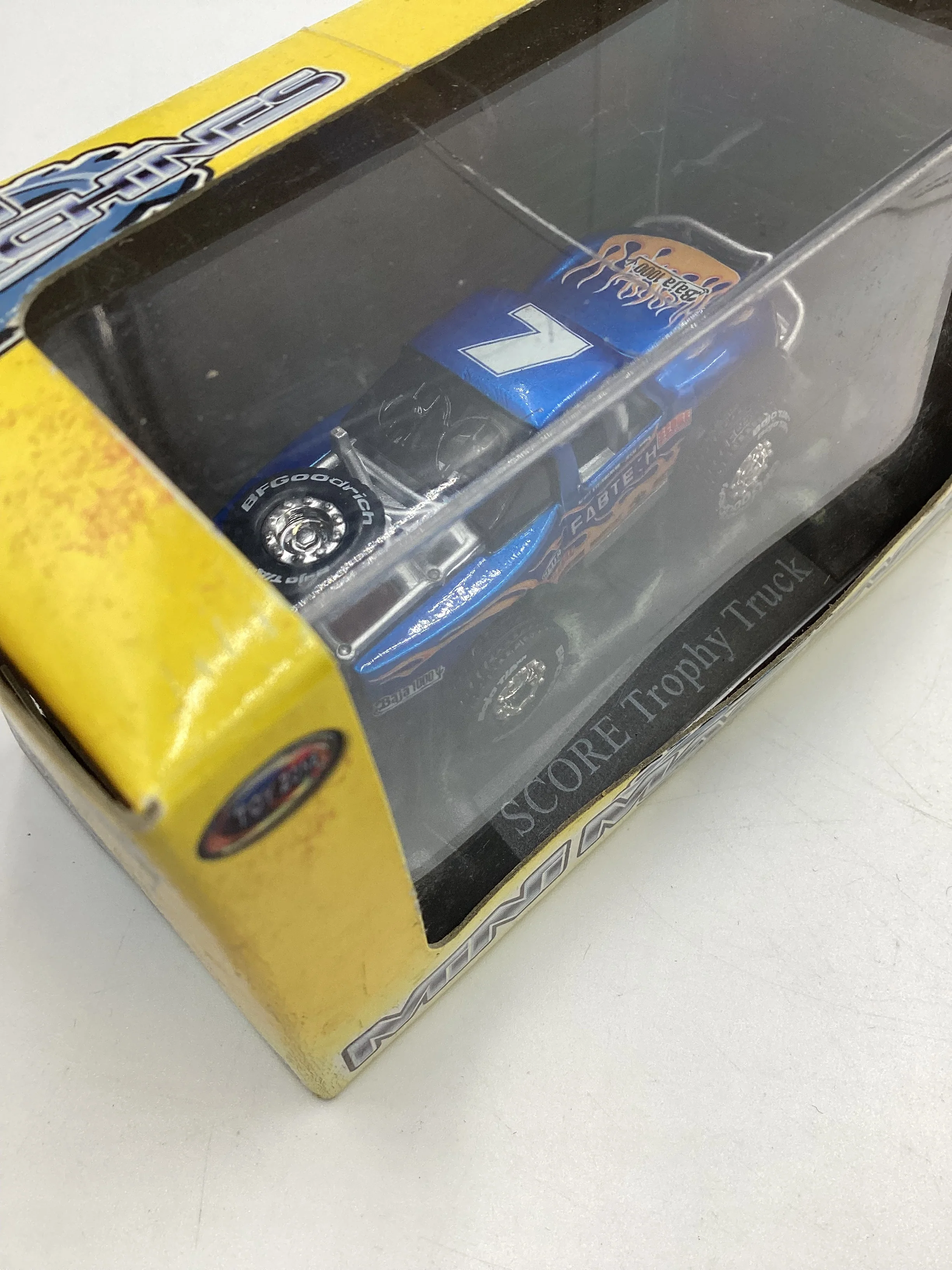 Toy Zone Mini Machines Score Trophy Truck #7 Blue Scratched Case - Image 6
